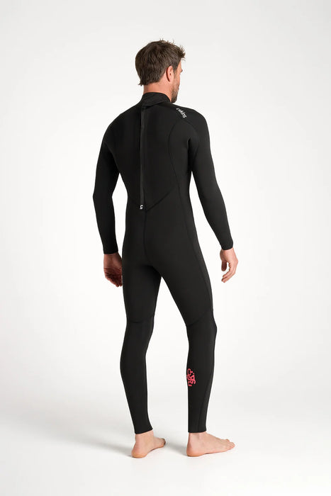 C-skins NuWave legend 5/4 GBS Back zip wetsuit Black Neon Flare