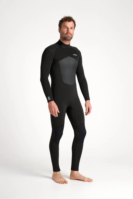 C-skins NuWave legend 5/4 GBS Back zip wetsuit Black Neon Flare