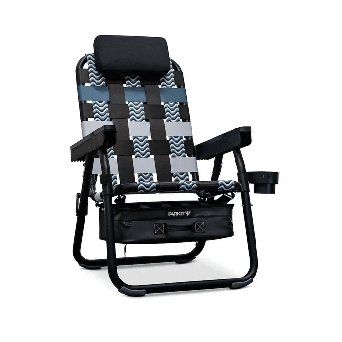 Parkit Eclipse Undertow push-button recline mechanism animated — demonstrating smooth transition between Kick Back, Relax, and Enjoy positions