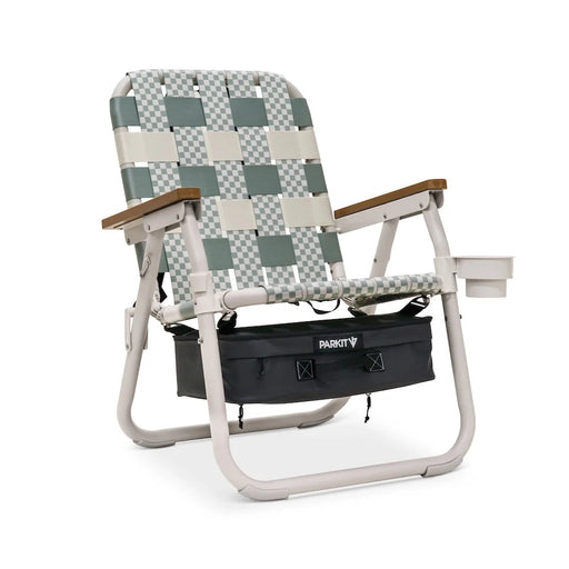 Parkit Voyager Dune Saguaro outdoor chair with cooler in a desert landscape setting