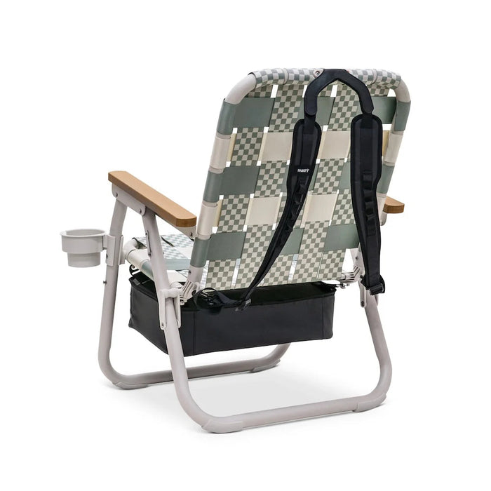 Parkit Voyager Dune Saguaro chair with Overlander Carry Straps for hands-free transport