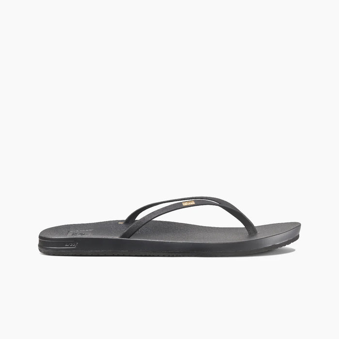 Reef Cushion Bounce Slim Flip Flops Black