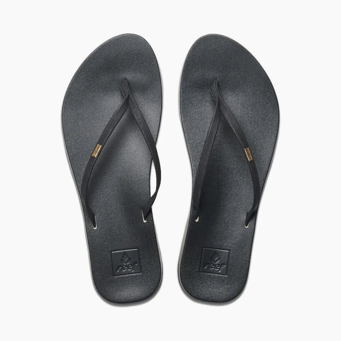 Reef Cushion Bounce Slim Flip Flops Black