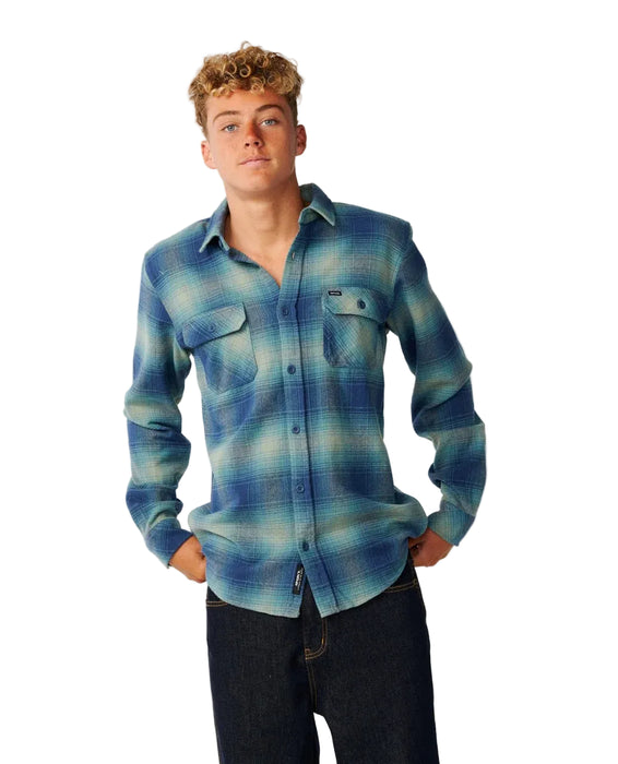 Rip Curl Count Flannel Shirt in Light Navy – product view 1