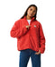 Rip Curl Every Day Zip Through Polar Fleece in red, front view on model