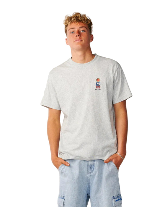 Rip Curl Search Series Vaporcool Stack Relaxed Tee Grey Marle
