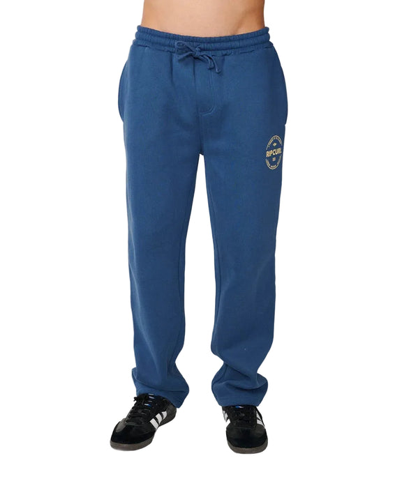 Rip Curl Staple Trackpant, Light Navy, laid flat