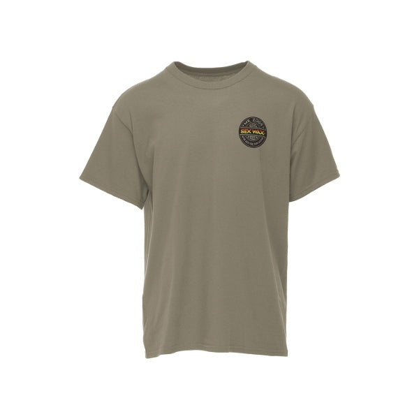 sexwax word fade tee shirt green 