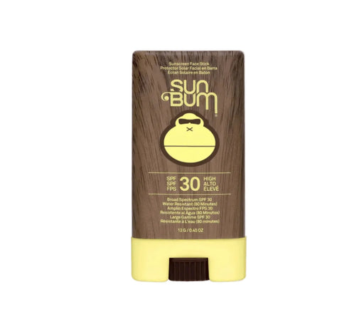 Sun Bum SPF 30 Sunscreen Face Stick, water-resistant, yellow and brown packaging