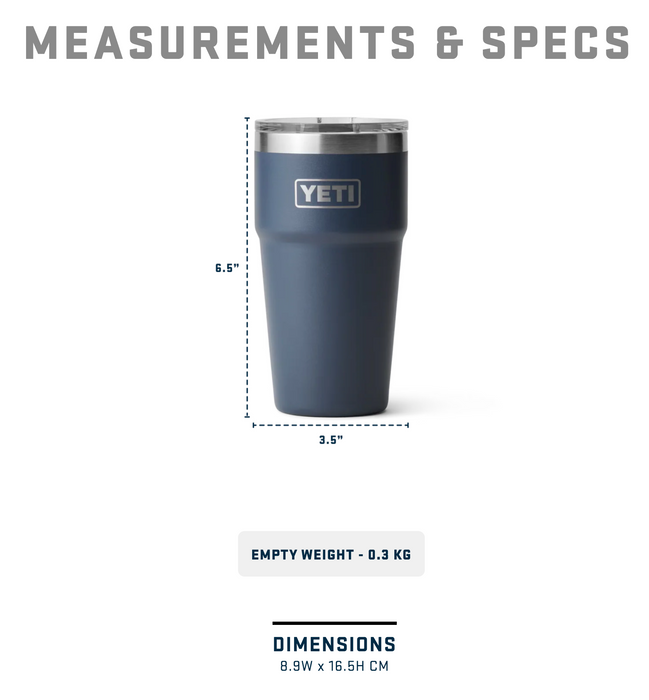 Yeti Rambler 20 oz Stackable Cup Rescue Red
