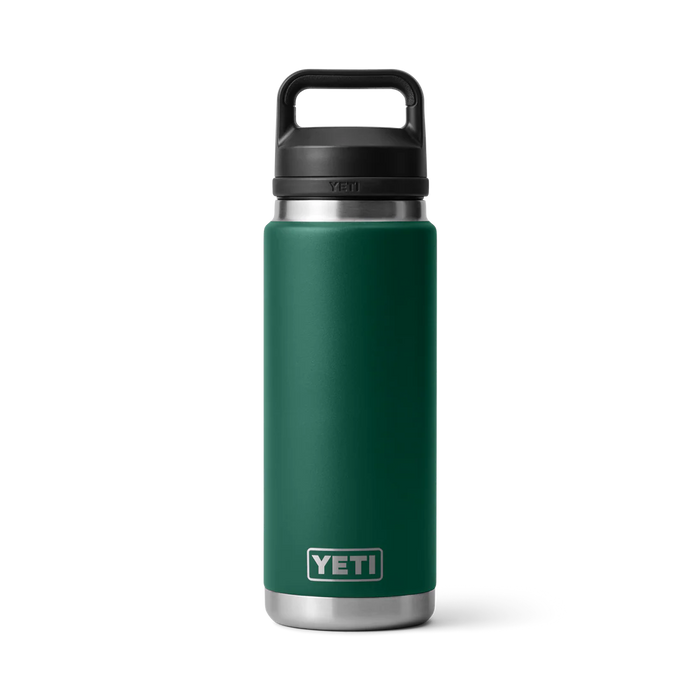 YETI Rambler®  26oz Bottle — Black Forest Green With Chug Cap