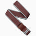 Arcade belt, burgundy color with grey trim, plastic buckle, surf lifestyle accessory.