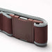 Arcade elastic belt with burgundy color and grey trim, plastic buckle detail