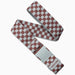 Arcade checkered burgundy and grey webbing belt with plastic buckle, surf accessory