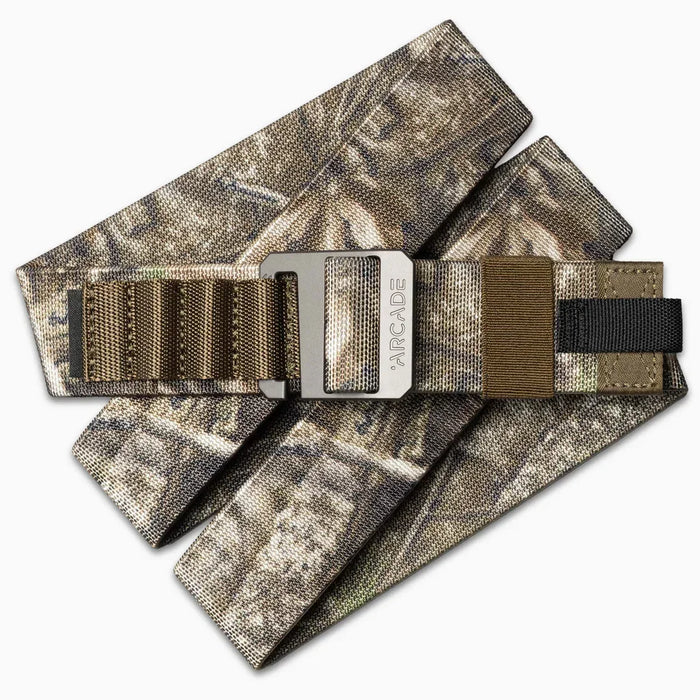 Arcade camo belt with metal Alu buckle and Realtree camouflage pattern