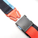 Arcade Sierra Acid Fade orange and blue web belt with quick-release buckle, close-up view