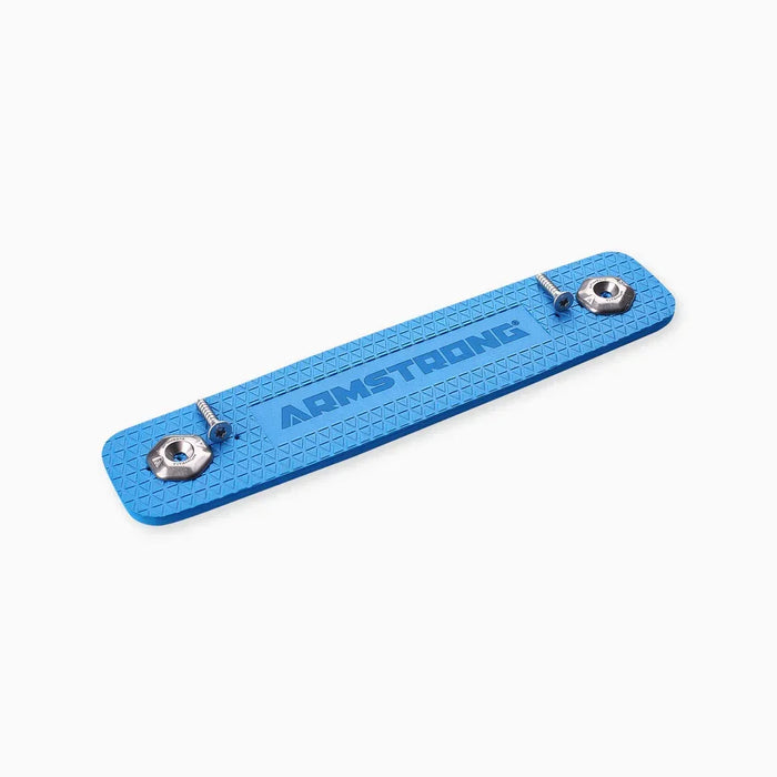 Armstrong blue straight footstrap with hardware for watersports boards, textured surface