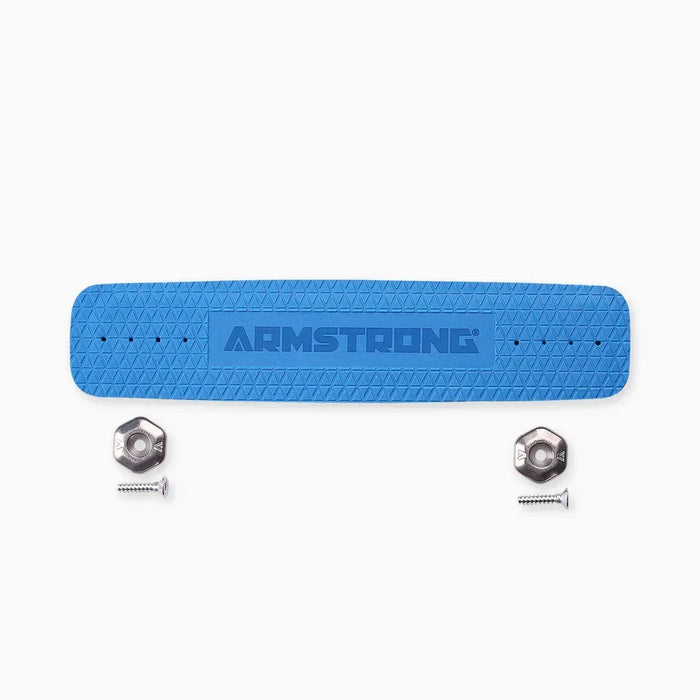 Armstrong blue straight footstrap with mounting hardware for surfboards and wing foils