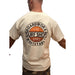 Board-Worx Surf Shop ivory tee back logo worn by 6ft model in a Large