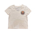 Boardworx Surf Shop women’s organic cotton V-neck T-shirt in Natural Raw, front view