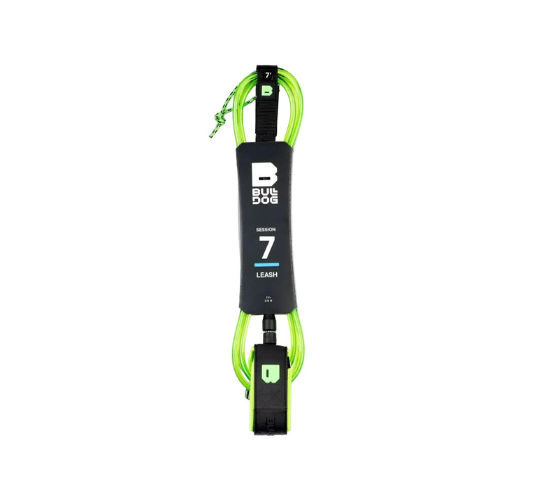 Bulldog 7ft Black Lime Ankle Leash