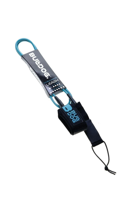 Bulldog 7ft Black Petrol Blue Ankle Leash - Boardworx