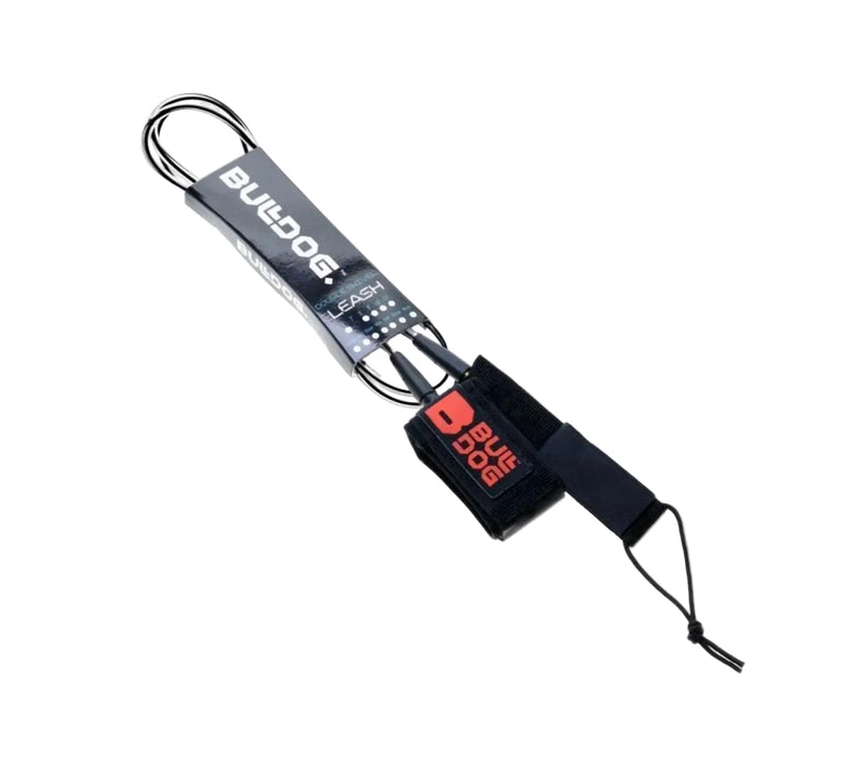 Bulldog 9ft Black Black Red Ankle Leash
