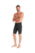 Man modeling black C-Skins watersports shorts for surfing, paddleboarding, and kayaking