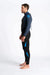 C-Skins Legend Back Zip 3/2mm GBS wetsuit steamer in black and blue, side view on model