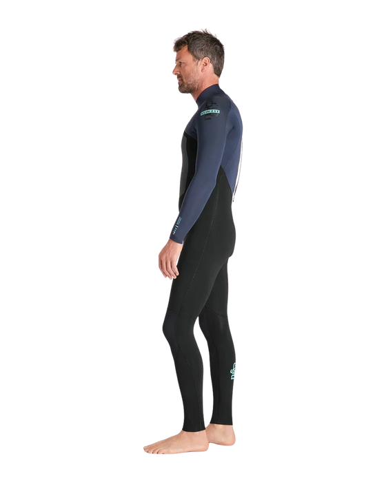 C-Skins NuWave Legend 3/2mm Back Zip Wetsuit Black- Bluestone-Petrol
