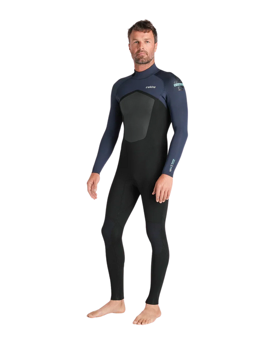 C-Skins NuWave Legend 3/2mm Back Zip Wetsuit Black- Bluestone-Petrol