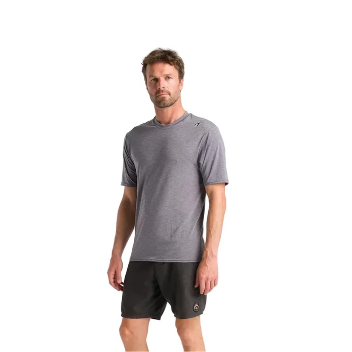 C-Skins Nuwave UV Mens SS Surf Rash Tee Deep Grey