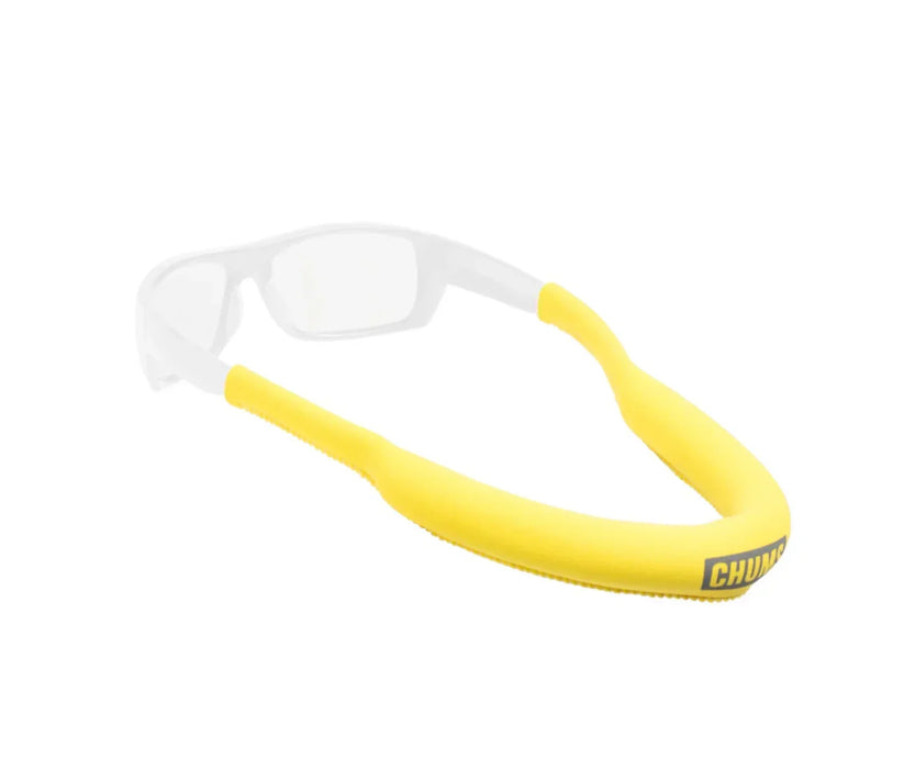 Chums Neo Megafloat yellow sunglass strap for watersports eyewear security