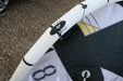 CORE 8M XLITE Hydrofoil kite for light wind kitesurfing with white and black canopy