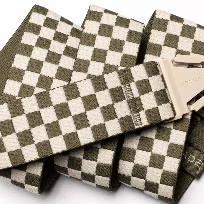 Arcade Belt Check Crocodile Khaki