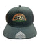 Dakine black trucker cap with mesh back, bear and sunset embroidery, eco-friendly brim
