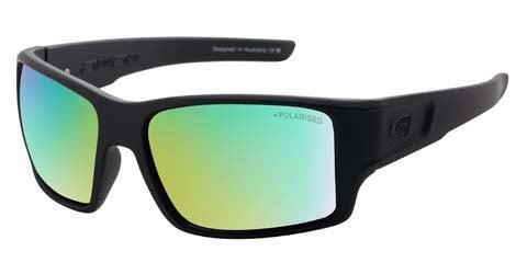 Dirty Dog Chill Green Fusion Polarised Lens - Satin Black Frame - Boardworx