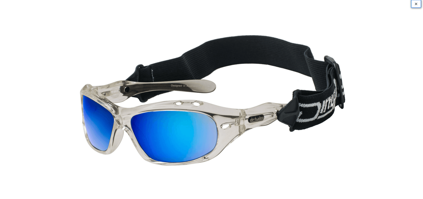 Dirty Dog Curl 2 Floating Wet Glass Clear / Blue Mirror Polarised - Boardworx