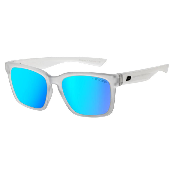 Dirty Dog Goat GREY/ICE BLUE MIRROR POLARISED- Crystal Satin - Boardworx