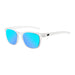 Dirty Dog Lit polarised sunglasses in Crystal Grey with Ice Blue mirror lens