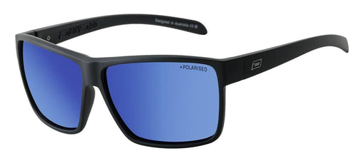 Dirty Dog Rackateer Satin Black / Blue Mirror Polarised - Boardworx