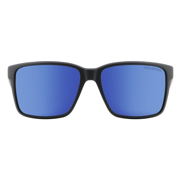 Dirty Dog Yolo Blue Polarised Sunglasses - Satin Black - Boardworx
