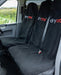 dryrobe black double car seat cover with fleece texture installed in vehicle