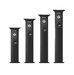 Duotone black alloy foil mast for wing foiling, shown in four different lengths