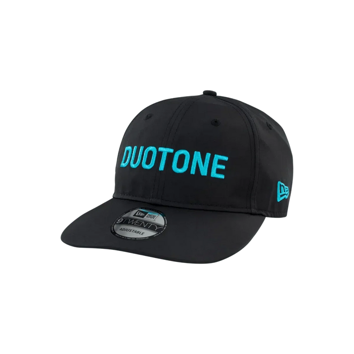 Duotone black New Era 9Twenty adjustable cap with blue logo embroidery, surf clothing