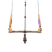 Duotone Click Bar quad control kitesurfing kite bar with beige, red and purple accents