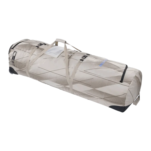 Duotone ivory kitesurf bag with geometric pattern and carry straps