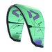 Duotone Dice SLS green and purple kitesurfing kite for freestyle and wave riding