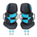 Duotone Entity 360 2027 pads and footstraps in turquoise and grey, pair viewed from above