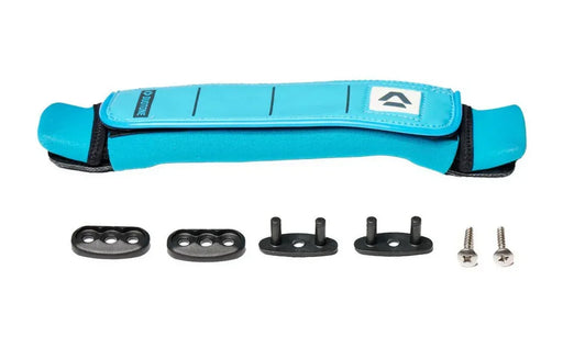 Duotone blue foil kiteboard footstrap with mounting hardware and screws